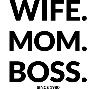 Camiseta para madres "Wife Mom Boss" - TenVinilo
