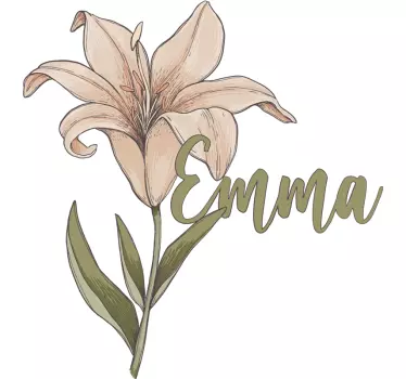 Camiseta personalizable diseño floral - TenVinilo