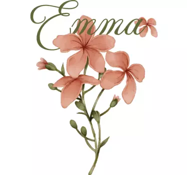 Camiseta con flores hermosas y con nombre - TenVinilo