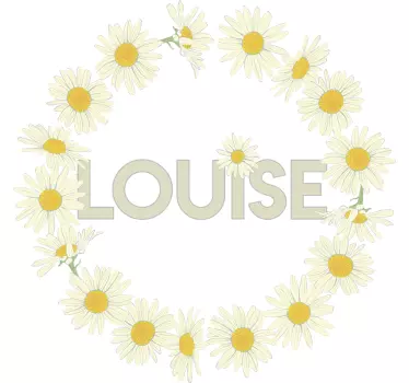 Camiseta de flores margaritas con nombre  - TenVinilo