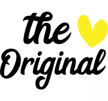 Camisetas padre e hijo remezcla original corazón amarillo - TenVinilo