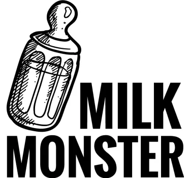 Camisetas para padres e hijos Monstruo de cerveza y leche - TenVinilo