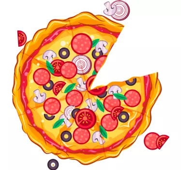 Camisetas para padres e hijos Porción de pizza - TenVinilo