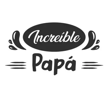 Camisetas para padres e hijos Increíble negro - TenVinilo