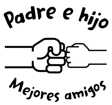 Camisetas para padres e hijos Mejores amigos padre e hijo - TenVinilo