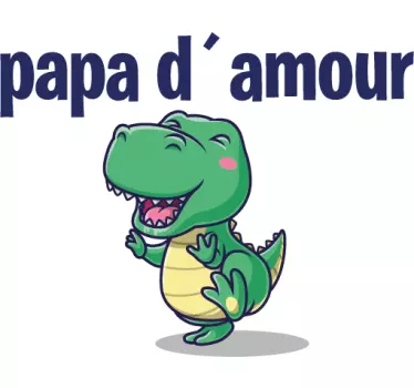 Camisetas padre e hijo amor de dino adorable - TenVinilo
