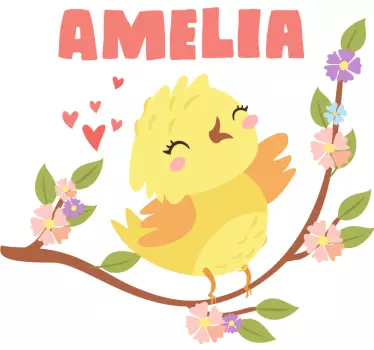 Camiseta bebé pollito feliz personalizado - TenVinilo
