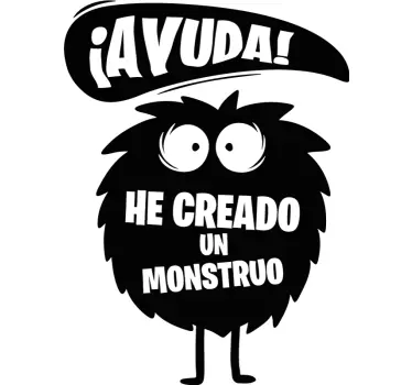 Camisetas para padres e hijos Ayuda, he creado un monstruo - TenVinilo