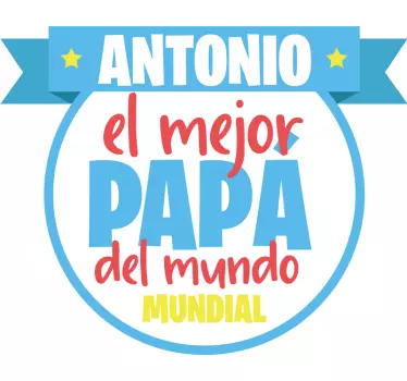 Camisetas para padres e hijos Mejor padre e hijo con nombre - TenVinilo