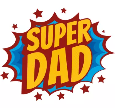 Camiseta para el Día del Padre Burbuja cómica súper papá - TenVinilo
