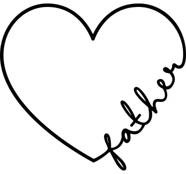 Camisetas para padres e hijos Corazón caligráfico - TenVinilo