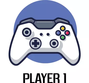 Camisetas para padres e hijos Joystick con control y jugador - TenVinilo