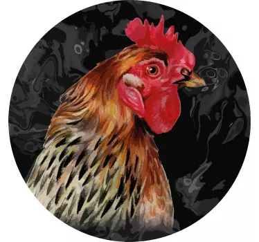 Remera retrato de gallina estilizada - TenVinilo