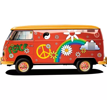 Camiseta retro hippie van - TenVinilo