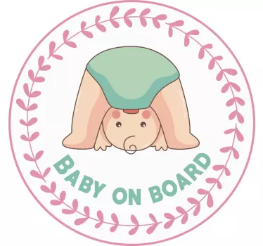 Camiseta bebé tierno bebé a bordo - TenVinilo