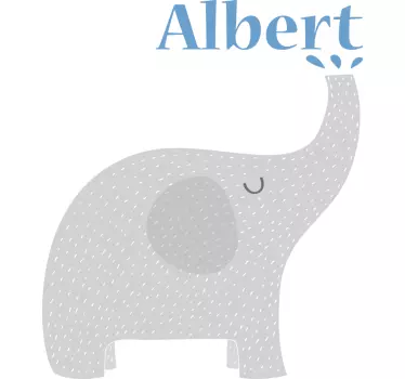 Camiseta bebé elefante con nombre - TenVinilo