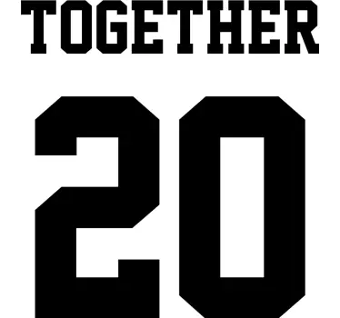 Camisetas para parejas Camiseta parejas con fecha - TenVinilo