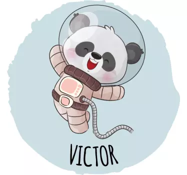Body bebé Lindo panda para niño con nombre - TenVinilo