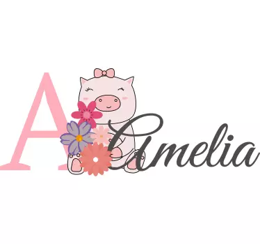 Camiseta bebé conjunto personalizado cerdito lindo - TenVinilo