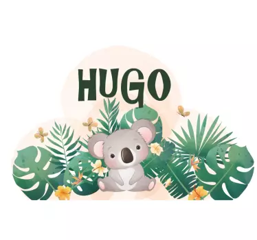 Body bebé Lindo koala para niño con nombre - TenVinilo