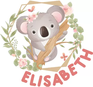 Body bebé Lindos animales koala con nombre - TenVinilo