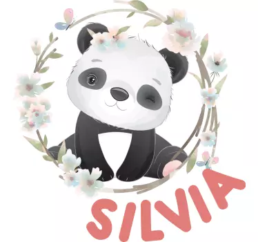 Body bebé Lindos animales panda con nombre - TenVinilo