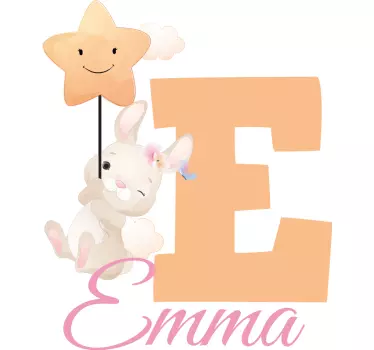 Camiseta bebé e con globo estrella - TenVinilo