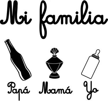 Body bebé Las bebidas de mi familia - TenVinilo