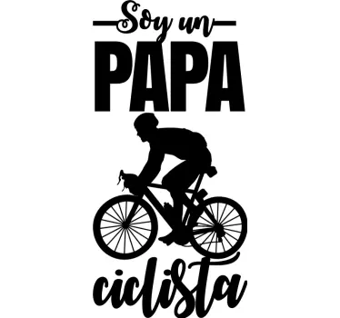 Camiseta para padres e hijos papá ciclista - TenVinilo
