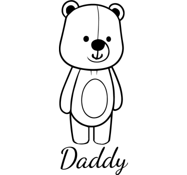 Camiseta para Día del Padre Papá oso - TenVinilo
