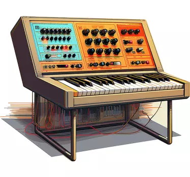 Remera teclado sintetizador retro - TenVinilo
