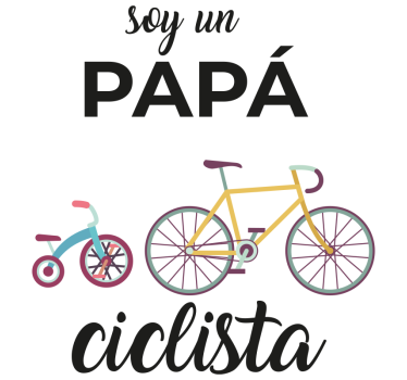 Camiseta padre e hijo soy un papa ciclista - TenVinilo