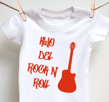 Body bebé Hijo del rock con guitarra - TenVinilo