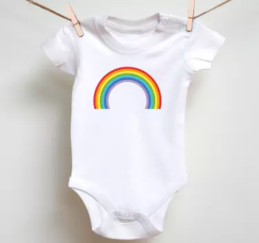 Body bebé Icono de arco iris con estilo colorido - TenVinilo