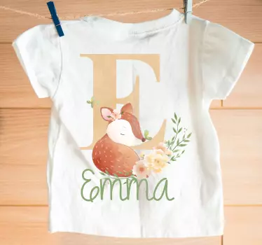 Body bebé Lindos animales ciervos con nombre - TenVinilo