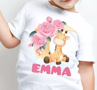 Body bebé Lindos animales jirafa con nombre - TenVinilo