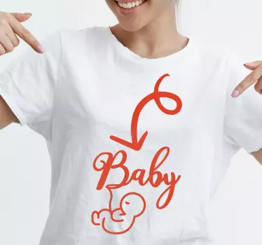 Camiseta bebé anuncio de bebé lindo - TenVinilo