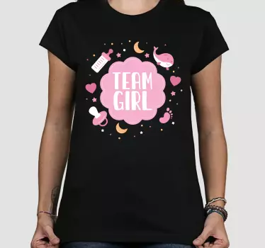 Camiseta bebé celebración del equipo de niñas - TenVinilo