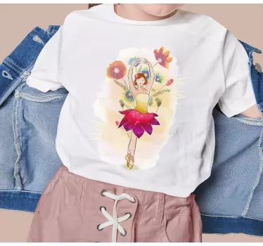 Camiseta bebé danza de flores ballet - TenVinilo