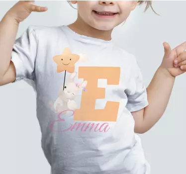 Camiseta bebé e con globo estrella - TenVinilo