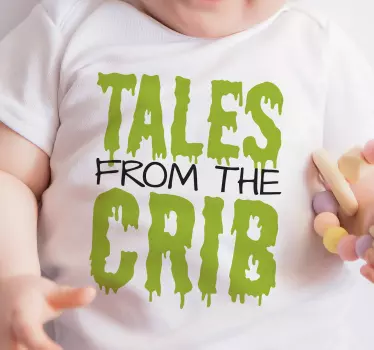 Camiseta bebé humor de cuna - TenVinilo