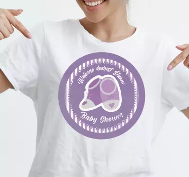 Camiseta bebé invitación de bienvenida - TenVinilo