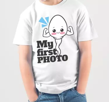 Camiseta bebé mi primera foto - TenVinilo