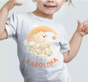 Camiseta bebé oso dulce y soñador - TenVinilo