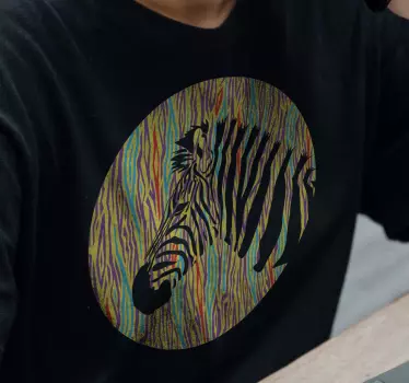 Camiseta con estampado animal de cebra vintage - TenVinilo