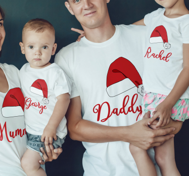 Camiseta de navidad Sombreros personalizados para - TenVinilo