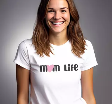 Camiseta Día de la Madre Vida de mamá - TenVinilo