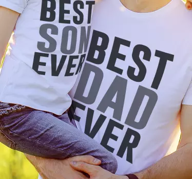 Camiseta frase mejor papá e hijo - TenVinilo