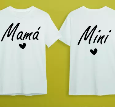 Camiseta mama e hija Mama y mini - TenVinilo