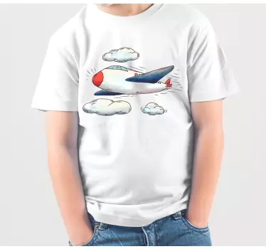 Camiseta niños Avión de nariz roja - TenVinilo